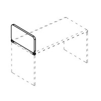Альта МР Б 881 BA50 (Серый) Экран настольный для стола 60 торцевой тканевый