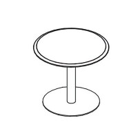 Альта МР 160 ВЛ (Вяз либерти) Стол для переговоров круглый на опоре-колонне