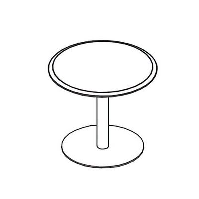 Альта МР 160 ВЛ (Вяз либерти) Стол для переговоров круглый на опоре-колонне