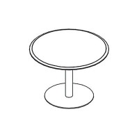 Альта МР 161 ВЛ (Вяз либерти) Стол для переговоров круглый на опоре-колонне