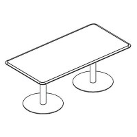 Альта МР 166 ВЛ (Вяз либерти) Стол для переговоров прямоугольный на опорах-колоннах