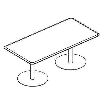 Альта МР 168 ВЛ (Вяз либерти) Стол для переговоров прямоугольный на опорах-колоннах