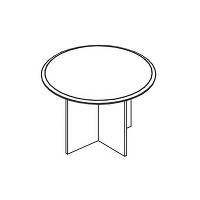 Альта МР 175 МП (Мокко премиум) Стол для переговоров круглый на опоре ДСП