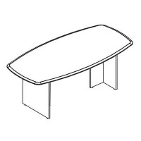 Альта МР 176 ВЛ (Вяз либерти) Стол для переговоров овальный на опорах ДСП