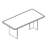 Альта МР 180 ВЛ (Вяз либерти) Стол для переговоров прямоугольный на опорах ДСП