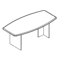 Альта МР 184 ВЛ (Вяз либерти) Стол для переговоров фигурный на опорах ДСП