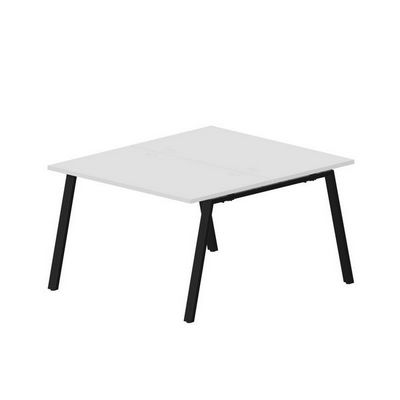 Arena ARN2TG127 BLNR (Белый/Черный) Составной стол на 2 рабочих места, 4 громмета