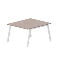 Arena ARN2TG127 TRBL (Тортора/Белый) Составной стол на 2 рабочих места, 4 громмета