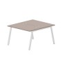 Arena ARN2TG127 TRBL (Тортора/Белый) Составной стол на 2 рабочих места, 4 громмета