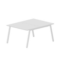 Arena ARN2TG128 BLBL (Белый/Белый) Составной стол на 2 рабочих места, 4 громмета
