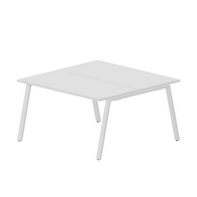 Arena ARN2TG147 BLBL (Белый/Белый) Составной стол на 2 рабочих места, 4 громмета