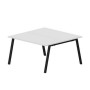 Arena ARN2TG147 BLNR (Белый/Черный) Составной стол на 2 рабочих места, 4 громмета