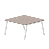 Arena ARN2TG147 TRBL (Тортора/Белый) Составной стол на 2 рабочих места, 4 громмета