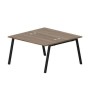 Arena ARN2TG147 WNNR (Орех/Черный) Составной стол на 2 рабочих места, 4 громмета