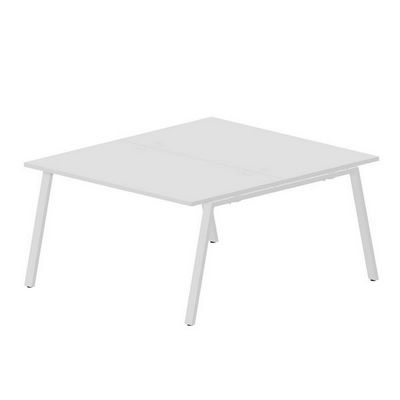 Arena ARN2TG148 BLBL (Белый/Белый) Составной стол на 2 рабочих места, 4 громмета