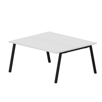 Arena ARN2TG167 BLNR (Белый/Черный) Составной стол на 2 рабочих места, 4 громмета