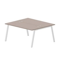 Arena ARN2TG167 TRBL (Тортора/Белый) Составной стол на 2 рабочих места, 4 громмета