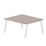 Arena ARN2TG167 TRBL (Тортора/Белый) Составной стол на 2 рабочих места, 4 громмета