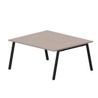 Arena ARN2TG167 TRNR (Тортора/Черный) Составной стол на 2 рабочих места, 4 громмета