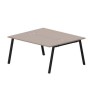 Arena ARN2TG167 TRNR (Тортора/Черный) Составной стол на 2 рабочих места, 4 громмета