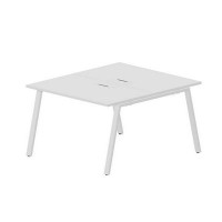 Arena ARN2TL127 BLBL (Белый/Белый) Составной стол на 2 рабочих места, металлические аутлеты