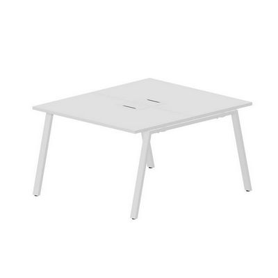 Arena ARN2TL127 BLBL (Белый/Белый) Составной стол на 2 рабочих места, металлические аутлеты