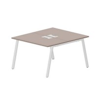 Arena ARN2TL127 TRBL (Тортора/Белый) Составной стол на 2 рабочих места, металлические аутлеты