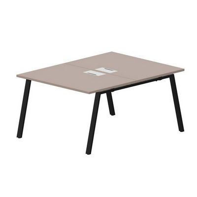 Arena ARN2TL128 TRNR (Тортора/Черный) Составной стол на 2 рабочих места, металлические аутлеты