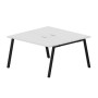 Arena ARN2TL147 BLNR (Белый/Черный) Составной стол на 2 рабочих места, металлические аутлеты