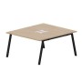 Arena ARN2TL148 OWNR (Светлый дуб/Черный) Составной стол на 2 рабочих места, металлические аутлеты