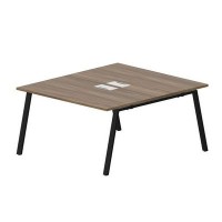Arena ARN2TL148 WNNR (Орех/Черный) Составной стол на 2 рабочих места, металлические аутлеты