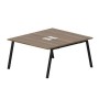 Arena ARN2TL148 WNNR (Орех/Черный) Составной стол на 2 рабочих места, металлические аутлеты