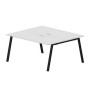 Arena ARN2TL167 BLNR (Белый/Черный) Составной стол на 2 рабочих места, металлические аутлеты