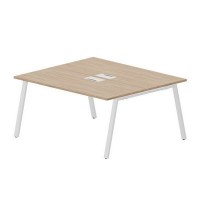Arena ARN2TL167 OWBL (Светлый дуб/Белый) Составной стол на 2 рабочих места, металлические аутлеты