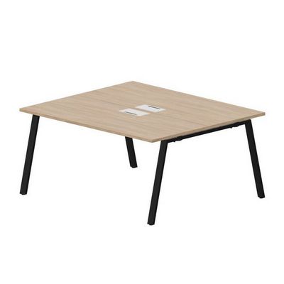 Arena ARN2TL167 OWNR (Светлый дуб/Черный) Составной стол на 2 рабочих места, металлические аутлеты
