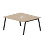 Arena ARN2TL167 OWNR (Светлый дуб/Черный) Составной стол на 2 рабочих места, металлические аутлеты