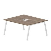 Arena ARN2TL167 WNBL (Орех/Белый) Составной стол на 2 рабочих места, металлические аутлеты