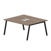 Arena ARN2TL167 WNNR (Орех/Черный) Составной стол на 2 рабочих места, металлические аутлеты