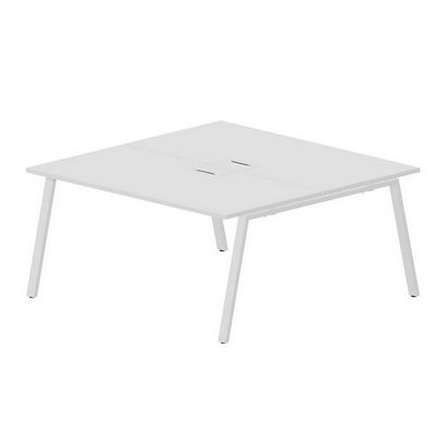 Arena ARN2TL168 BLBL (Белый/Белый) Составной стол на 2 рабочих места, металлические аутлеты