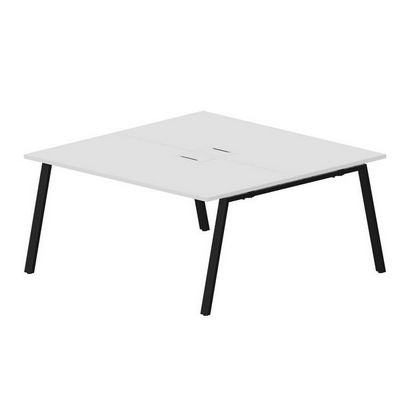 Arena ARN2TL168 BLNR (Белый/Черный) Составной стол на 2 рабочих места, металлические аутлеты