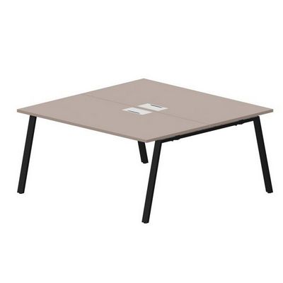 Arena ARN2TL168 TRNR (Тортора/Черный) Составной стол на 2 рабочих места, металлические аутлеты
