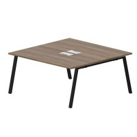 Arena ARN2TL168 WNNR (Орех/Черный) Составной стол на 2 рабочих места, металлические аутлеты