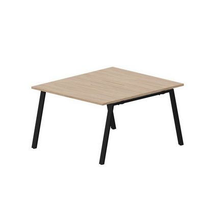 Arena ARN2TM127 OWNR (Светлый дуб/Черный) Составной стол на 2 рабочих места, меламиновые аутлеты