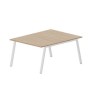 Arena ARN2TM128 OWBL (Светлый дуб/Белый) Составной стол на 2 рабочих места, меламиновые аутлеты