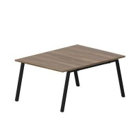Arena ARN2TM128 WNNR (Орех/Черный) Составной стол на 2 рабочих места, меламиновые аутлеты