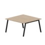 Arena ARN2TM147 OWNR (Светлый дуб/Черный) Составной стол на 2 рабочих места, меламиновые аутлеты