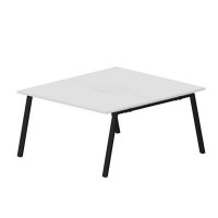 Arena ARN2TM148 BLNR (Белый/Черный) Составной стол на 2 рабочих места, меламиновые аутлеты