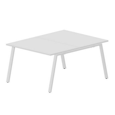 Arena ARN2TS128 BLBL (Белый/Белый) Составной стол на 2 рабочих места