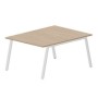 Arena ARN2TS128 OWBL (Светлый дуб/Белый) Составной стол на 2 рабочих места