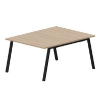 Arena ARN2TS128 OWNR (Светлый дуб/Черный) Составной стол на 2 рабочих места